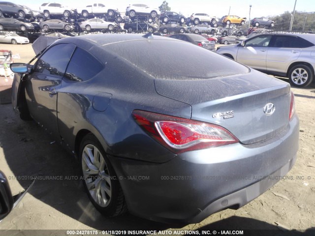 KMHHU6KJ4DU091204 - 2013 HYUNDAI GENESIS COUPE 3.8L GRAY photo 3