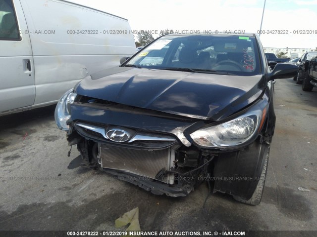 KMHCU4AE0DU306855 - 2013 HYUNDAI ACCENT GLS/SE BLACK photo 6