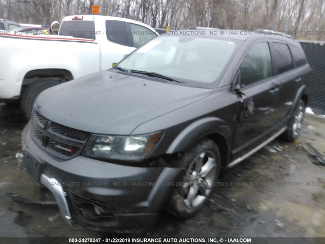 3C4PDCGG3GT210287 - 2016 DODGE JOURNEY CROSSROAD BLACK photo 2