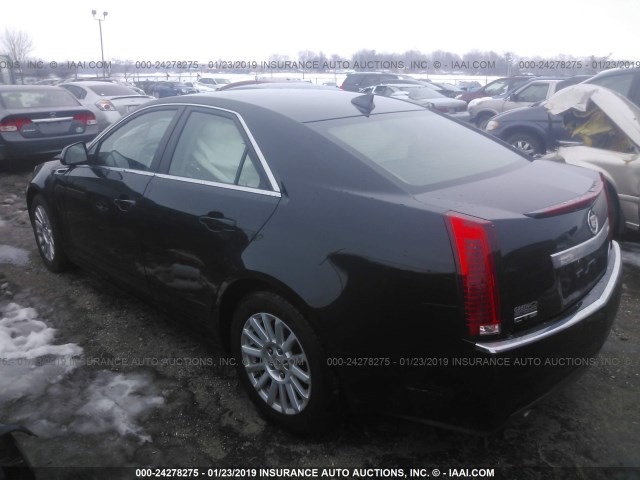 1G6DE5E51D0110391 - 2013 CADILLAC CTS LUXURY COLLECTION BLACK photo 3