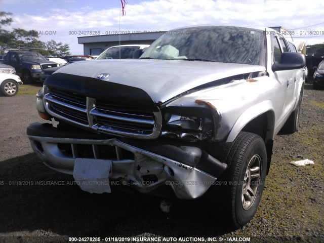 1D7HG38NX4S651832 - 2004 DODGE DAKOTA QUAD SPORT SILVER photo 6