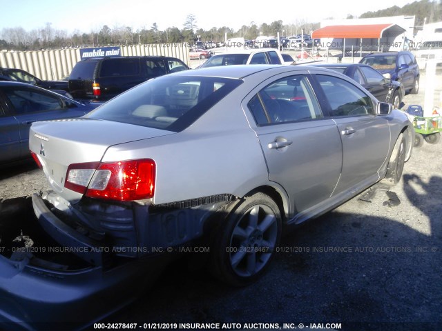 4A32B2FF6AE011029 - 2010 MITSUBISHI GALANT FE SILVER photo 4