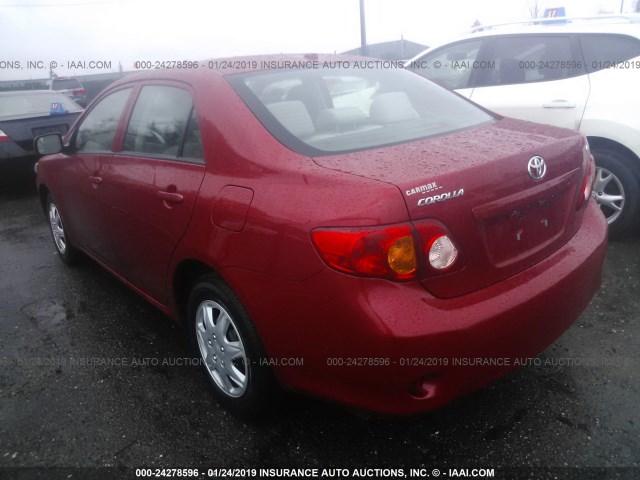 2T1BU4EE3AC529684 - 2010 TOYOTA COROLLA S/LE/XLE RED photo 3