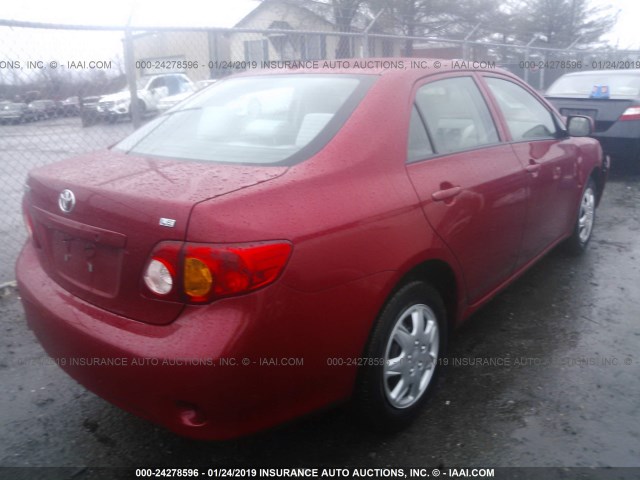 2T1BU4EE3AC529684 - 2010 TOYOTA COROLLA S/LE/XLE RED photo 4