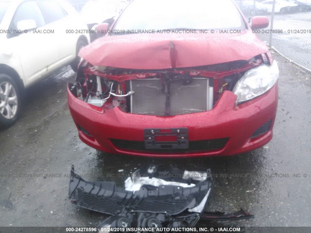 2T1BU4EE3AC529684 - 2010 TOYOTA COROLLA S/LE/XLE RED photo 6