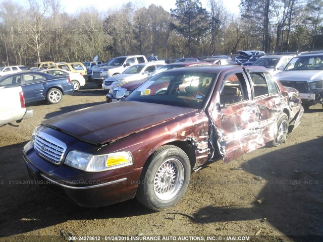 2FAFP74W21X134501 - 2001 FORD CROWN VICTORIA LX BURGUNDY photo 2