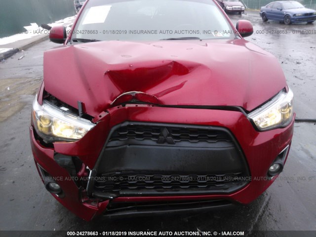 4A4AP3AW7FE054470 - 2015 MITSUBISHI OUTLANDER SPORT ES RED photo 6