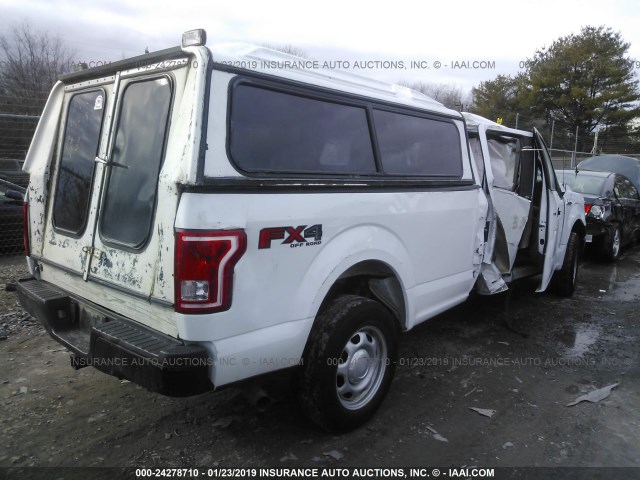 1FTEX1EF6GKF06368 - 2016 FORD F150 SUPER CAB WHITE photo 4