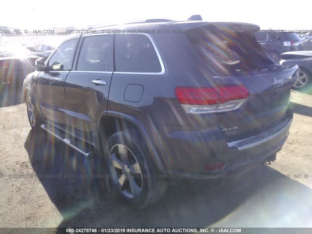 1C4RJFCG1EC298581 - 2014 JEEP GRAND CHEROKEE OVERLAND GRAY photo 3