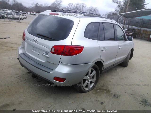 5NMSH13E37H053204 - 2007 HYUNDAI SANTA FE SE/LIMITED SILVER photo 4