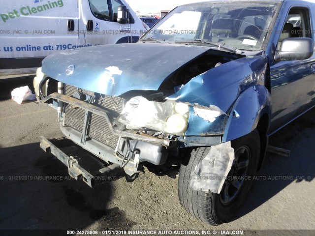 1N6ED29X74C437663 - 2004 NISSAN FRONTIER CREW CAB XE V6 BLUE photo 6