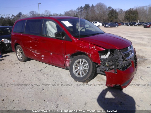 2C4RDGCG2DR735572 - 2013 DODGE GRAND CARAVAN SXT RED photo 1