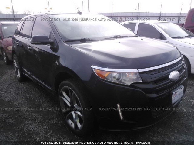 2FMDK3AK7DBB78601 - 2013 FORD EDGE SPORT BLACK photo 1