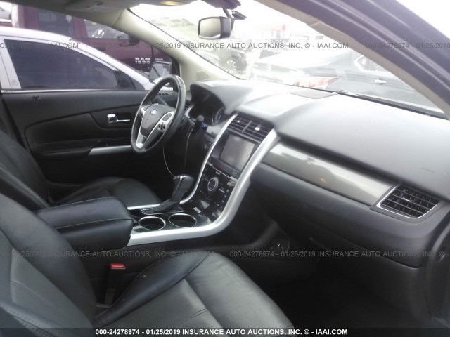 2FMDK3AK7DBB78601 - 2013 FORD EDGE SPORT BLACK photo 5