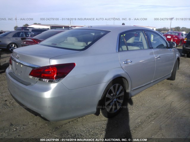 4T1BK3DB0CU471512 - 2012 TOYOTA AVALON LIMITED SILVER photo 4