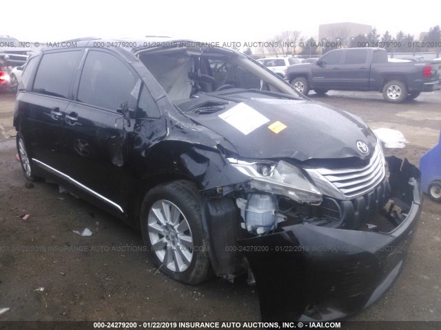 5TDYK3DCXFS602719 - 2015 TOYOTA SIENNA XLE/LIMITED BLACK photo 1