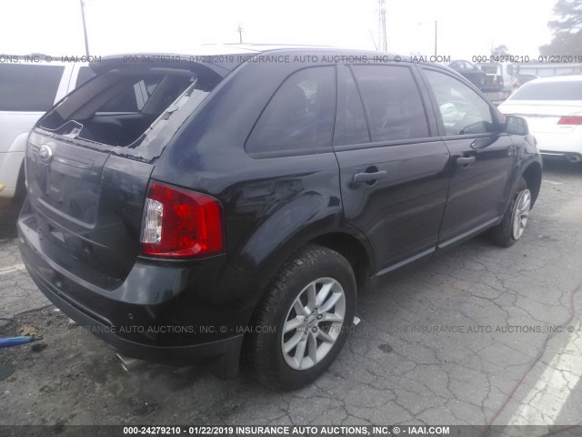 2FMDK3GC6DBC60898 - 2013 FORD EDGE SE BLACK photo 4