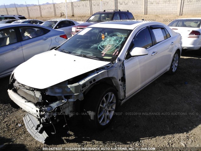 1G1ZG5E74CF272342 - 2012 CHEVROLET MALIBU LTZ WHITE photo 2