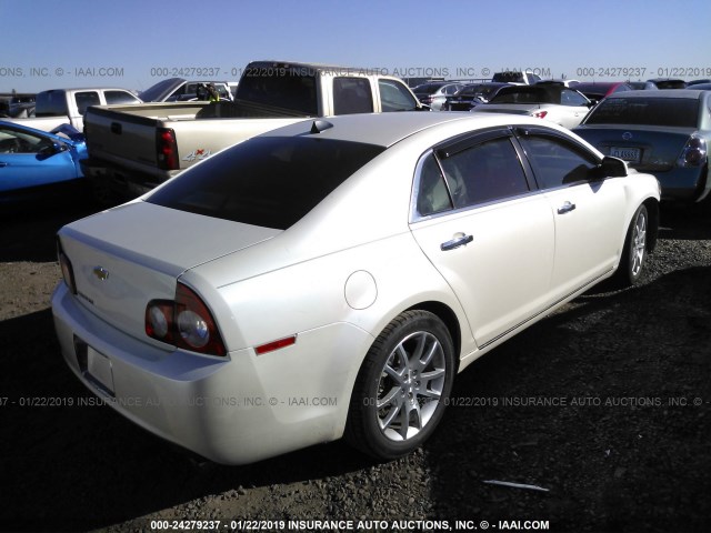 1G1ZG5E74CF272342 - 2012 CHEVROLET MALIBU LTZ WHITE photo 4