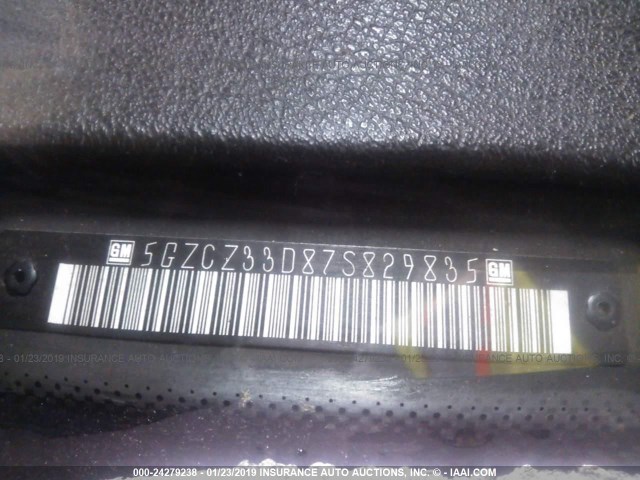 5GZCZ33D87S829835 - 2007 SATURN VUE მწვანე ფოტო 9