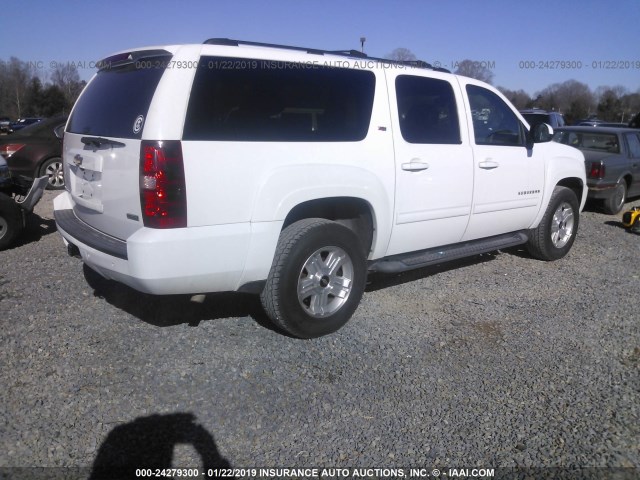 1GNUKJE38AR241247 - 2010 CHEVROLET SUBURBAN K1500 LT WHITE photo 4