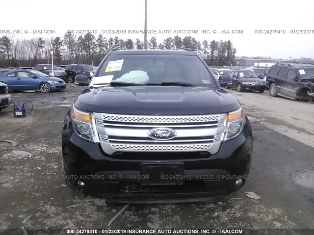 1FM5K8D8XEGA36612 - 2014 FORD EXPLORER XLT BLACK photo 6