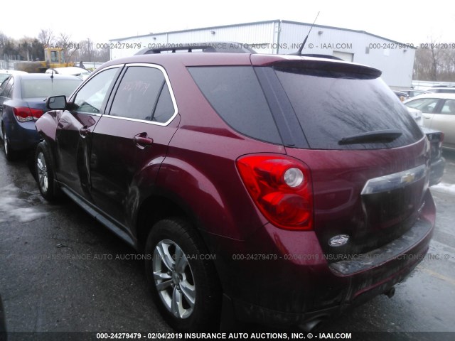 2GNFLDE55C6390805 - 2012 CHEVROLET EQUINOX LT RED photo 3