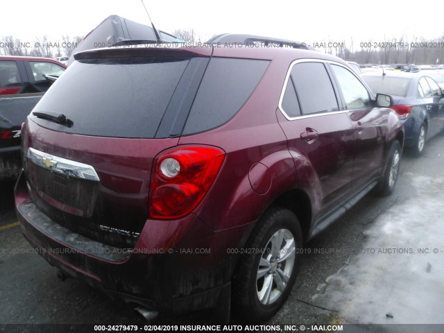 2GNFLDE55C6390805 - 2012 CHEVROLET EQUINOX LT RED photo 4