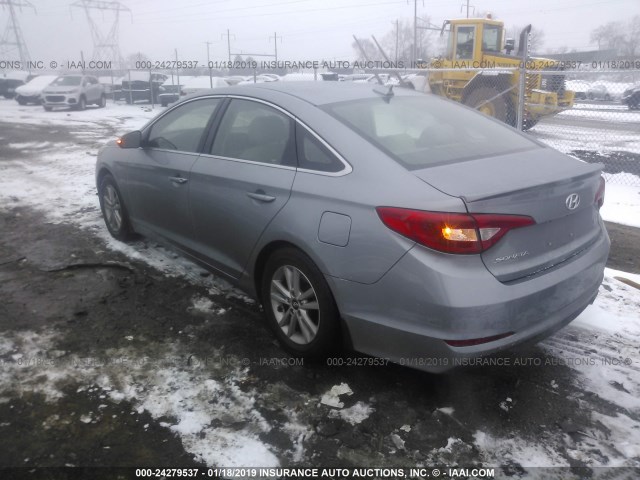 5NPE24AA5FH110374 - 2015 HYUNDAI SONATA ECO GRAY photo 3