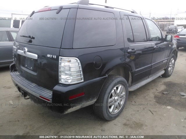 4M2EN4J83AUJ02089 - 2010 MERCURY MOUNTAINEER PREMIER BLACK photo 4