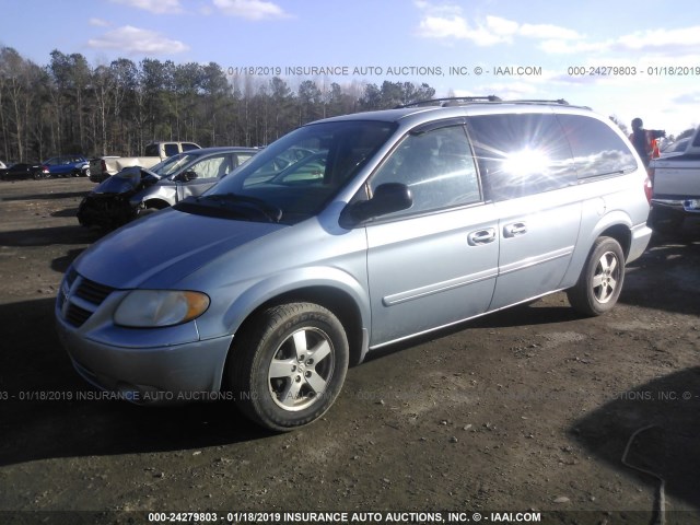 2D8GP44L16R696809 - 2006 DODGE GRAND CARAVAN SXT Light Blue photo 2