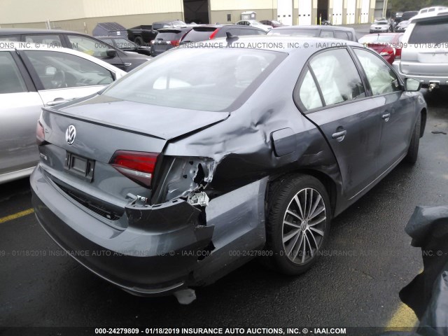 3VWD17AJ3GM230845 - 2016 VOLKSWAGEN JETTA SPORT GRAY photo 4