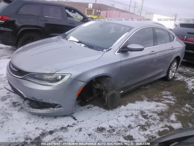 1C3CCCAB2FN658280 - 2015 CHRYSLER 200 LIMITED SILVER photo 2