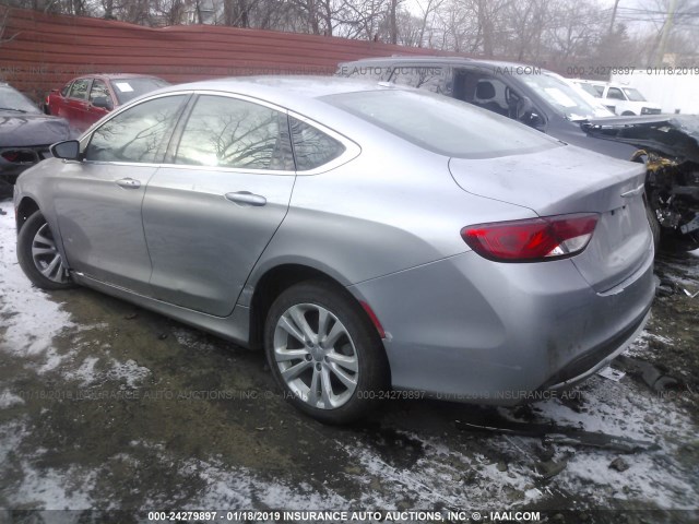 1C3CCCAB2FN658280 - 2015 CHRYSLER 200 LIMITED SILVER photo 3