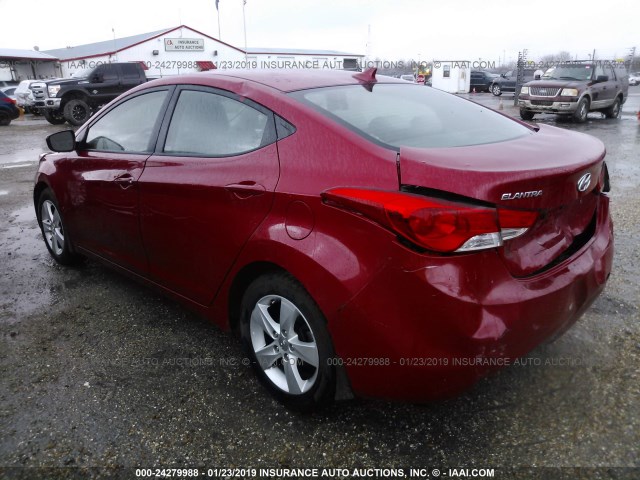 KMHDH4AE4DU934572 - 2013 HYUNDAI ELANTRA GLS/LIMITED RED photo 3