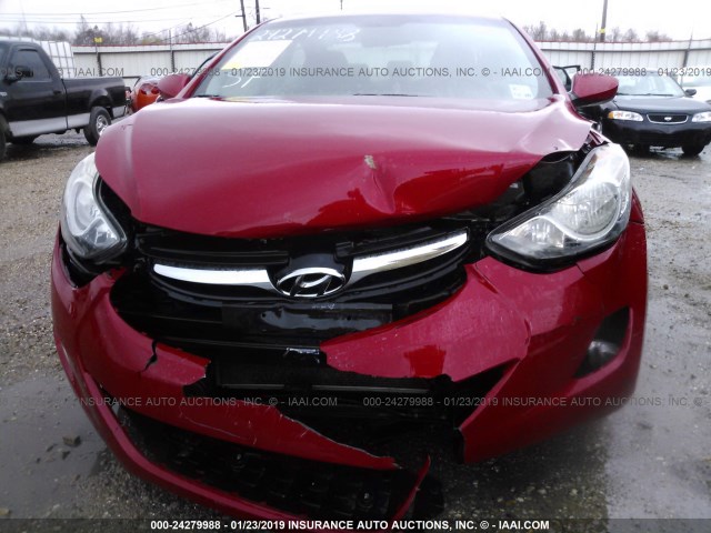 KMHDH4AE4DU934572 - 2013 HYUNDAI ELANTRA GLS/LIMITED RED photo 6