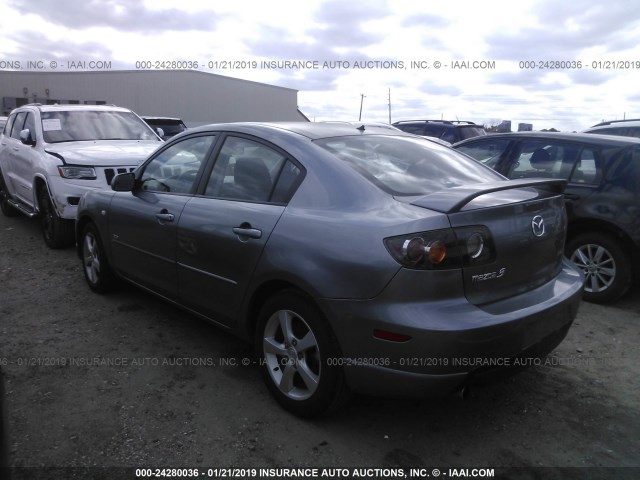 JM1BK323751227568 - 2005 MAZDA 3 S SILVER photo 3