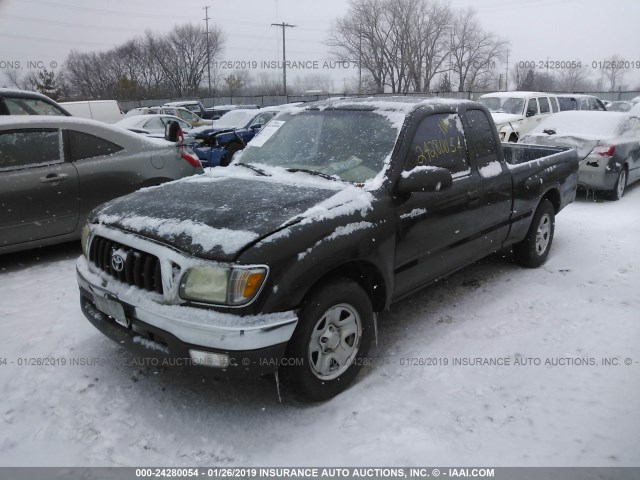 5TEVL52N52Z125050 - 2002 TOYOTA TACOMA XTRACAB BLACK photo 2