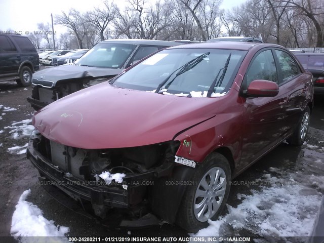 KNAFU4A22B5426247 - 2011 KIA FORTE EX RED photo 2