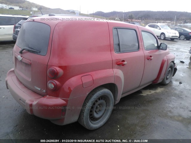 3GNCA13B09S533234 - 2009 CHEVROLET HHR LS Rojo foto 4