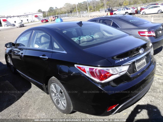 KMHEC4A43FA119584 - 2015 HYUNDAI SONATA HYBRID/LIMITED BLACK photo 3