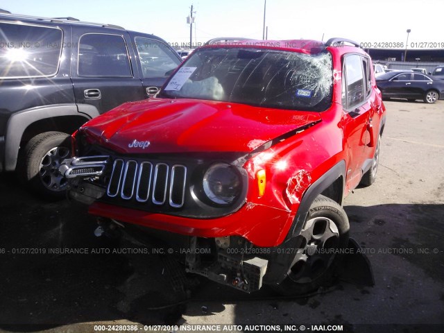 ZACCJAAB6HPF17373 - 2017 JEEP RENEGADE SPORT Կարմիր լուսանկար 6