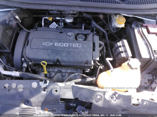 1G1JA6SH3D4106120 - 2013 CHEVROLET SONIC LS WHITE photo 10