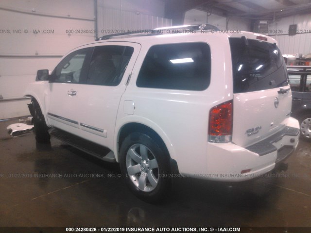 5N1BA0NC8EN604104 - 2014 NISSAN ARMADA SV/SL/PLATINUM WHITE photo 3