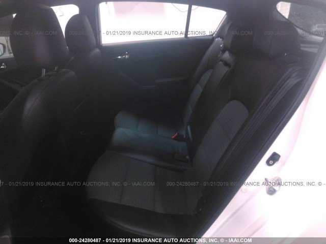 KNAFZ5A31F5264360 - 2015 KIA FORTE SX WHITE photo 8