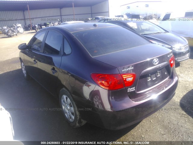 KMHDU46D79U638979 - 2009 HYUNDAI ELANTRA GLS/SE BURGUNDY photo 3