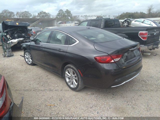 1C3CCCAB9GN164130 - 2016 CHRYSLER 200 LIMITED GRAY photo 3