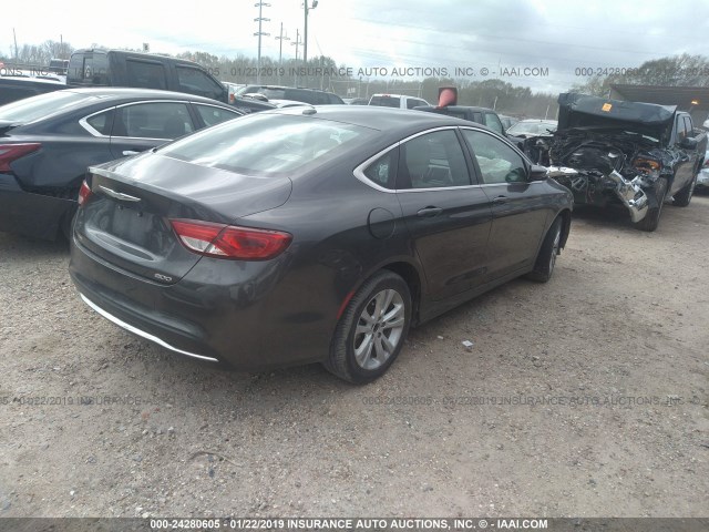 1C3CCCAB9GN164130 - 2016 CHRYSLER 200 LIMITED GRAY photo 4