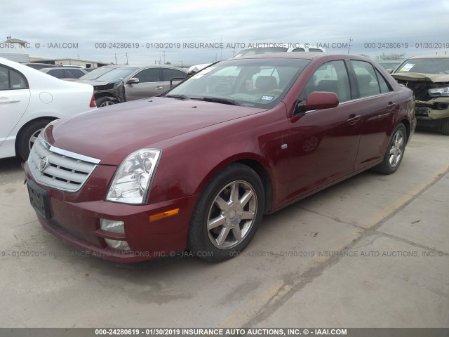 1G6DW677X50206457 - 2005 CADILLAC STS RED photo 2