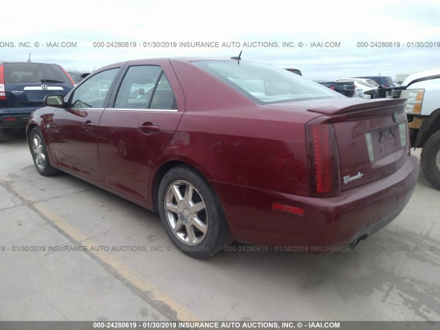 1G6DW677X50206457 - 2005 CADILLAC STS RED photo 3